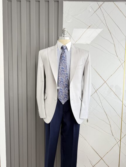 Double-Breasted Blazer with Gold Buttons