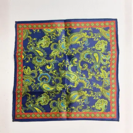 Regal Blue Paisley Pocket Square